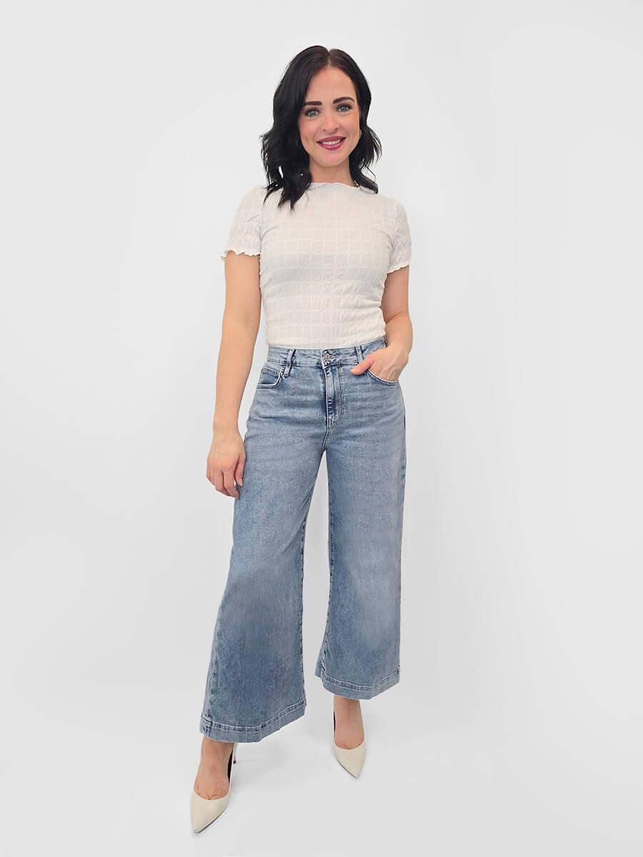 Jeans gaucho taille régulière GUESS - W5GA2ED5O90 - Guess