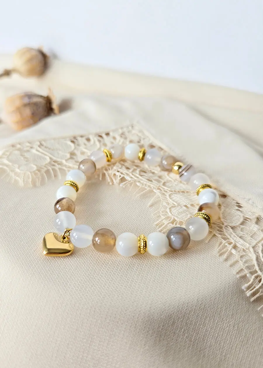 Bracelet confectionné en Beauce - Pierres semi-précieuses - 