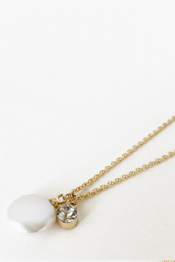 Chaîne avec mini perle et cristal - 1517 - 
