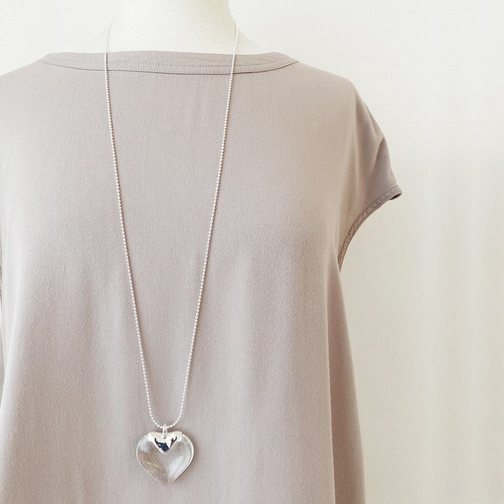 Collier long avec pendentif coeur - 1442 - 