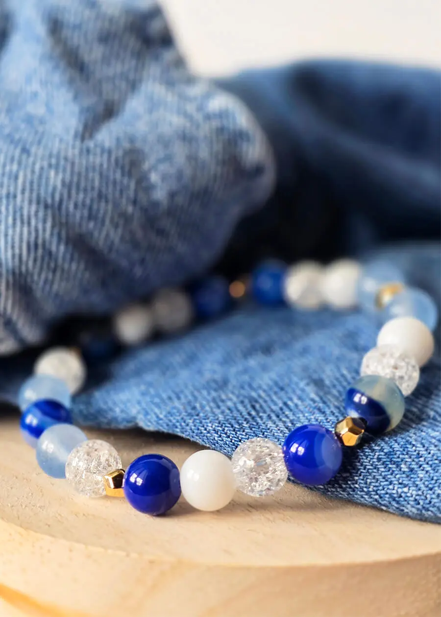 Bracelet confectionné en Beauce - Pierres semi-précieuses - 