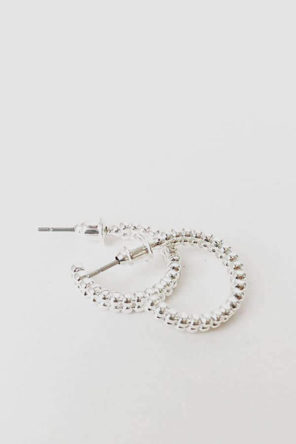 Petits anneaux billes en métal - 2507 - Boucles d'oreilles