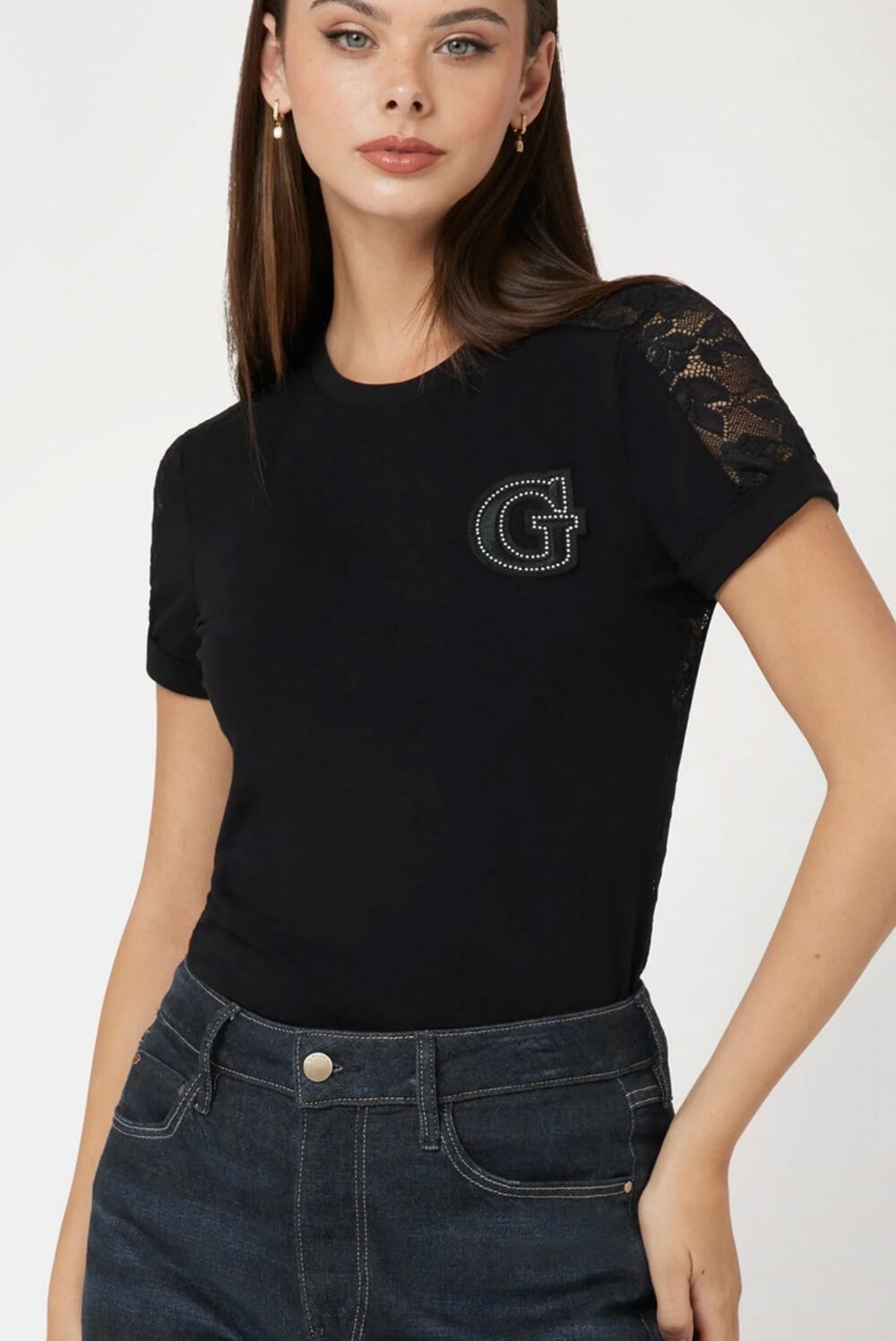 T-Shirt dentelle GUESS - W4BI17J1314 - Guess