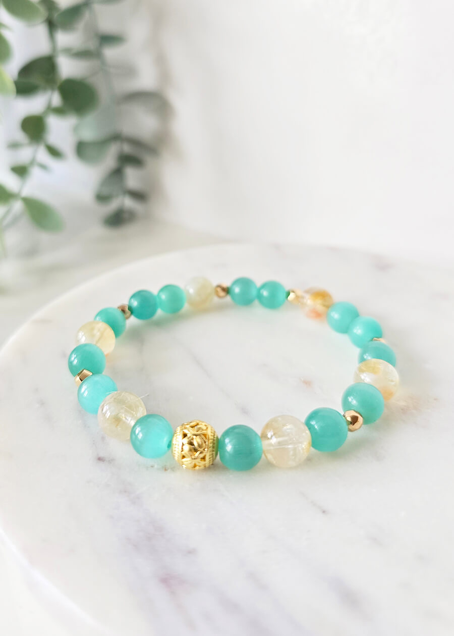 Bracelet confectionné en Beauce - Pierres semi-précieuses - 