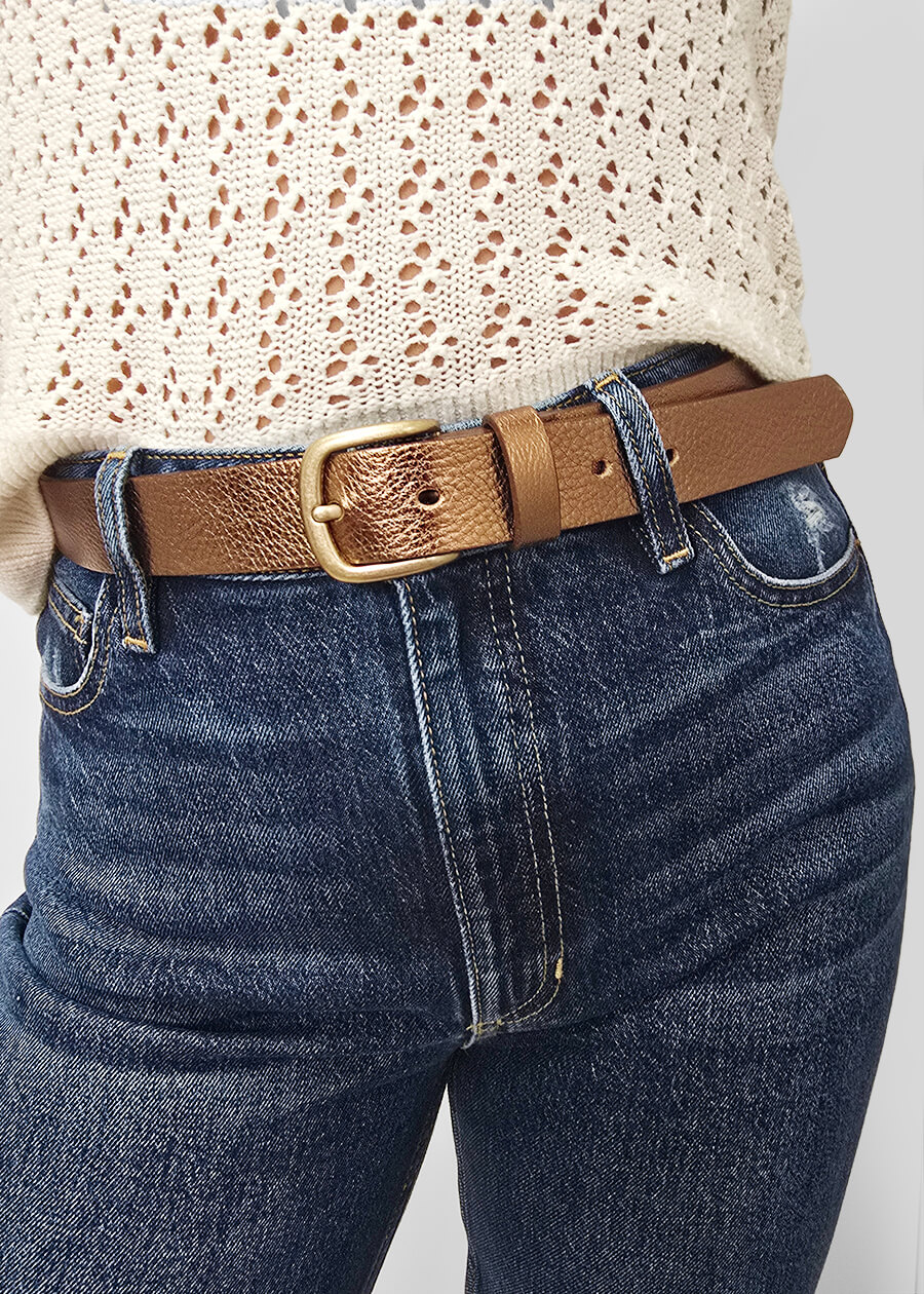 Ceinture en cuir véritable - B25560 - 